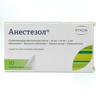 Anestezol  rektal shamlar 100 mg + 40 mg + 20 mg + 4 mg № 10 (2 blister x 5 sham)
