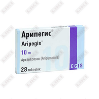 Sotib olish Aripegis tabletkalari 10 mg №28 (2 blister х 14 tabletka) Aripegis tabletkalari 10 mg №28 (2 blister х 14 tabletka)