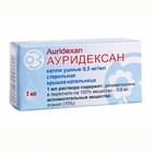 Aurideksan (Auridexan) quloq tomchilari 0,5 mg/ml, 5 ml (shisha)