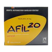 Afil 20  qoplangan tabletkalar 20 mg №4 (1 blister)