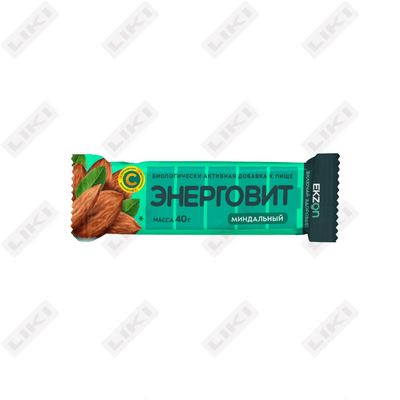 Батончик Энерговит миндальный 40 г