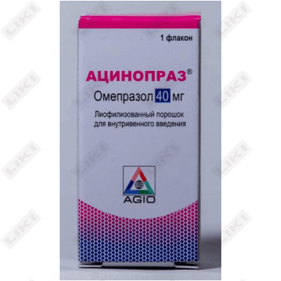 Atsinopraz (Acinopraz) vena ichiga yuborish uchun liyofillangan kukun 40 mg (flakon)