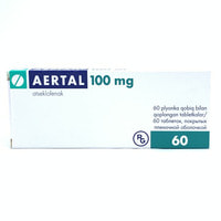Aertal  plyonka bilan qoplangan planshetlar 100 mg №60 (6 blister x 10 tabletka)