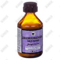 Benzilbenzoat emulsiyasi (Benzylbenzoat eemulsion) DKP FF ext. taxminan. 20% 50 g (shisha)