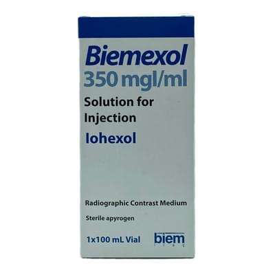 Biemeksol  in'ektsiya uchun eritma 350 mg / ml, 100 ml (flakon)