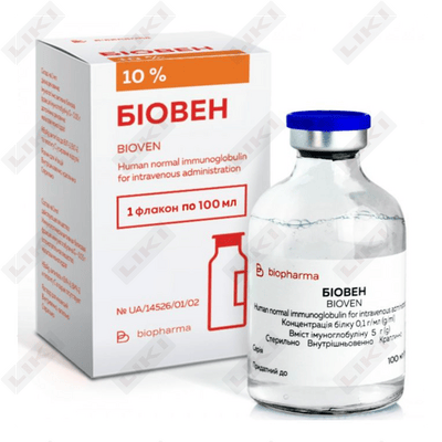 Биовен раствор д/инф. 10% по 100 мл (флакон)