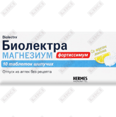 Biolektra Magnezium Fortissimum efervesan tabletkalari 365 mg №10 (naycha)