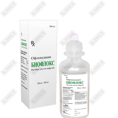 Biofloks  tomir ichiga yuborish uchun eritma 200 mg / 100 ml, 100 ml (flakon)