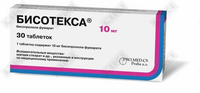 Bisoteks  tabletkalari 10 mg №30 (3 blister х 10 tabletka)