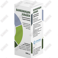 Vankomitsin-Jurabek  liyofilizat 500 mg infuzion eritma tayyorlash uchun (flakon)