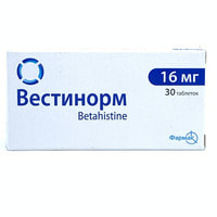 Vestinorm  planshetlari 16 mg №30 (3 blister x 10 tabletka),