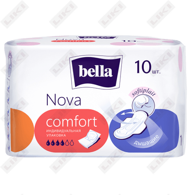 Gigienik prokladkalari Bella Nova Komfort 10 dona.
