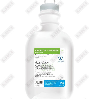 Glyukoza-Jurabek (Glucose-Jurabek)  infuzion eritmasi 5%, 100 ml (flakon)