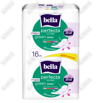 Прокладки гигиенические Bella Perfecta Ultra Maxi Green 16 шт.