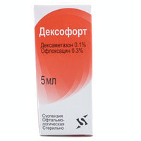 Deksofort ko'z tomchilari 1 mg + 3 mg / 1 ml, har biri 5 ml (shisha)