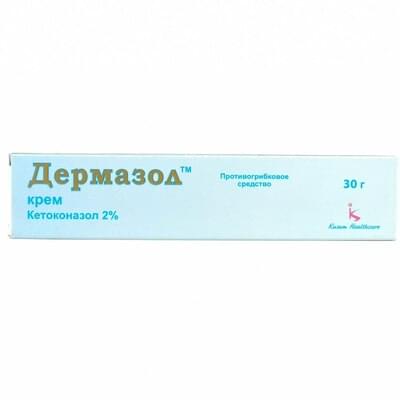 Dermazol (Dermazole)  tashqi foydalanish uchun krem ​​20 mg/g x 30 g (naycha)