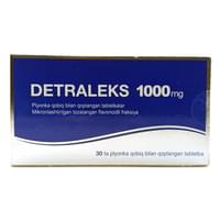 Detraleks(Detralex) plyonka bilan qoplangan planshetlar 1000 mg №30 (3 blister x 10 tabletka)