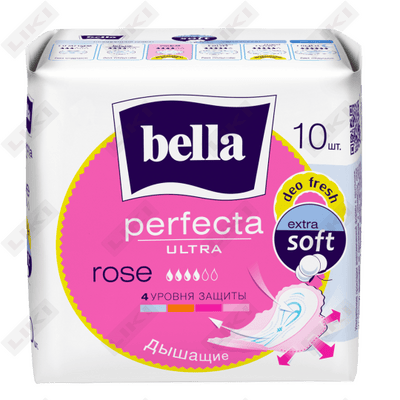 Gigienik prokladkalari Bella Perfekta Ultra Rose Deo Fresh 10 + 2 dona.
