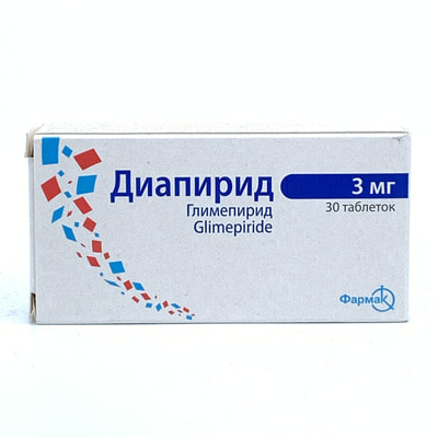 Diapirid  tabletkalari 3 mg №30 (3 blister x 10 tabletka)
