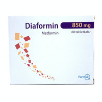 Diaformin  tabletkalari 850 mg №60 (6 blister x 10 tabletka)