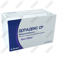 Dopadeks SR doimiy ta'sir qiluvchi tabletkalar 50 mg / 200 mg №100 (10 blister х 10 tabletka)