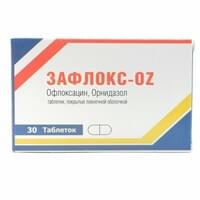 Zafloks-OZ plyonka bilan qoplangan planshetlar 200 mg / 500 mg № 30 (3 blister x 10 tabletka)