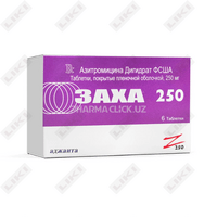 Zaha plyonka bilan qoplangan planshetlar 250 mg №6 (1 blister)