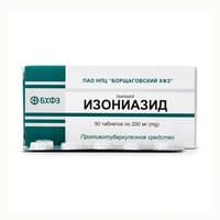 Isoniazid Borshagovsky Hfz tabletkalari 200 mg №50 (5 blister x 10 tabletka)