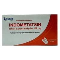 Indometatsin (Indometacinum) Dentafill Plus rektal süpozituarlari 100 mg №10 (2 blister x 5 sham)