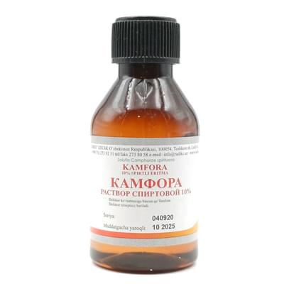 Kamfora (Camphora) Radiks spirtli eritmasi 10%, 25 ml (shisha)