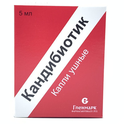 Kandibiotik quloq tomchilari 5 ml (shisha)
