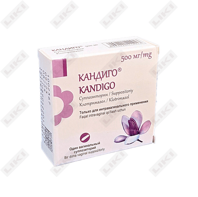 Kandigo vaginal suppozitorlari 500 mg (blister)