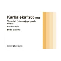 Karbaleks (Carbaleks) tabletkalari 200 mg №50 (5 blister x 10 tabletka)