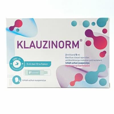 Klauzinorm og'iz suspenziyasi 2 mlrd / 5 ml, 5 ml №10 (flakon)