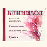 Klinizol  vaginal kapsulalar 100 mg / 100 mg / 100 mg №7 (1 blister)