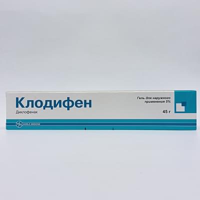 Klodifen tashqi foydalanish uchun gel 5% 45 g (naycha)