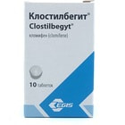Клостилбегит таблетки по 50 мг №10 (флакон)