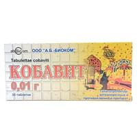 Kobavit (Cobavitum) tabletkalari 0,01 g №30 (3 blister x 10 tabletka)