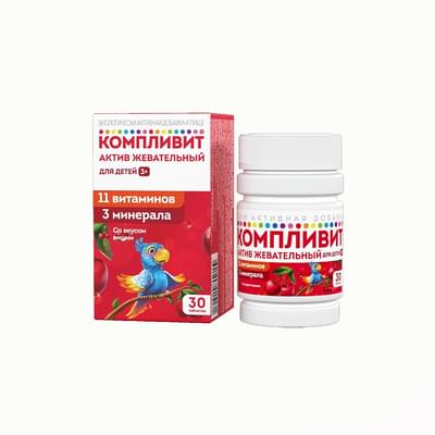 Komplivit-Activ (Complivit Aktiv) plyonka bilan qoplangan planshetlar № 30 (jar)