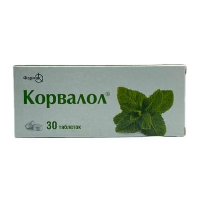 Korvalol  Farmak tabletkalari №30 (3 blister x 10 tabletka)