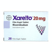 Ksarelto plyonka bilan qoplangan planshetlar 20 mg №28 (2 blister x 14 tabletka)