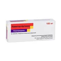 Lamitor-Artemis  plyonka bilan qoplangan planshetlar 100 mg №30 (3 blister x 10 tabletka)
