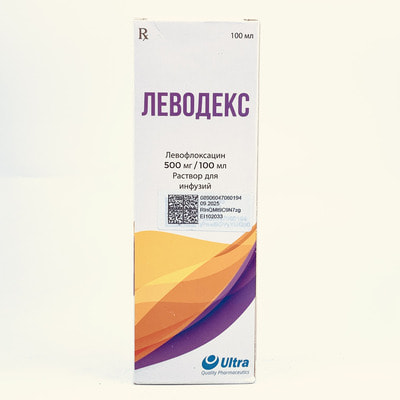 Levodeks (Levodex) infuzion eritmasi 500 mg / 100 ml, 100 ml (flakon)