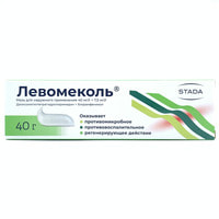 Левомеколь мазь д/наруж. прим. 40 мг/г + 7,5 мг/г по 40 г (туба)