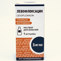 Levofloksatsin (Levofloxacinum) Belmedpreparaty infuzion eritmasi 5 mg/ml, 100 ml (shisha)