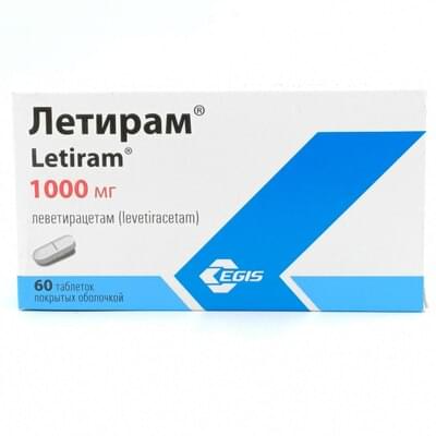 Letiram  qoplangan tabletkalar 1000 mg №60 (6 blister x 10 tabletka)