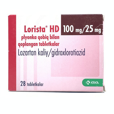 Лориста НД таблетки 100 мг / 25 мг №28 (2 блистера x 14 таблеток)