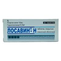 Losavin-H  plyonka bilan qoplangan planshetlar 100 mg / 12,5 mg №30 (3 blister x 10 tabletka)