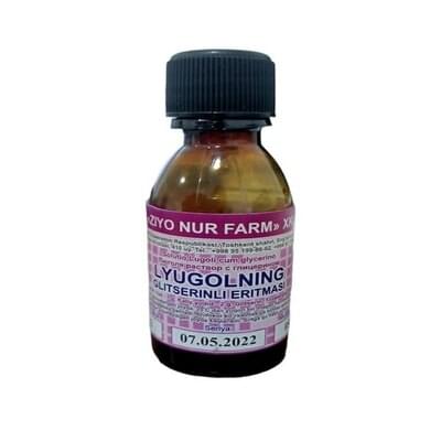Glitserinli Lugol eritmasi (Lugol solution with glycerin) Ziyo Nur Farm 20 ml (shisha)