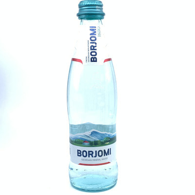 Вода минеральная Borjomi газированная, стеклянная бутылка 0,33 л